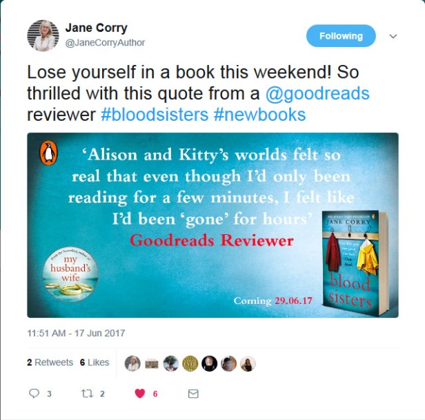 jane corry tweet