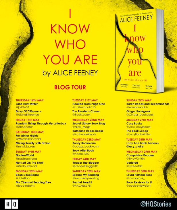 I Know Who You Are blog tour banner