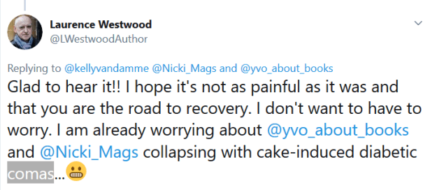 Screenshot_2019-08-09 Laurence Westwood on Twitter kellyvandamme yvo_about_books Nicki_Mags Glad to hear it I hope it's not[...]