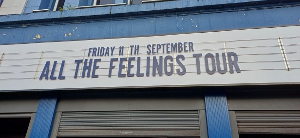All The Feelings Tour banner outside the O2 Academy in Glasgow